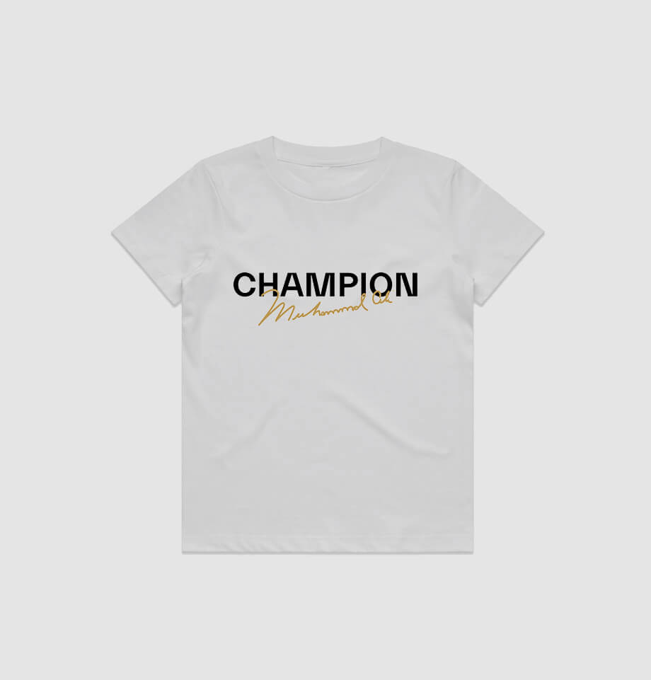 Champion Muhammad Ali Signature Kids T-Shirts White