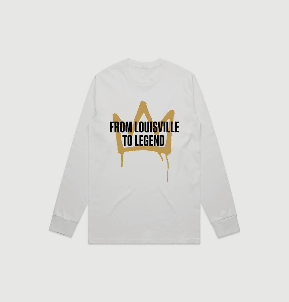 From Louisville to Legend Graffiti Crown Mens Longsleeves White