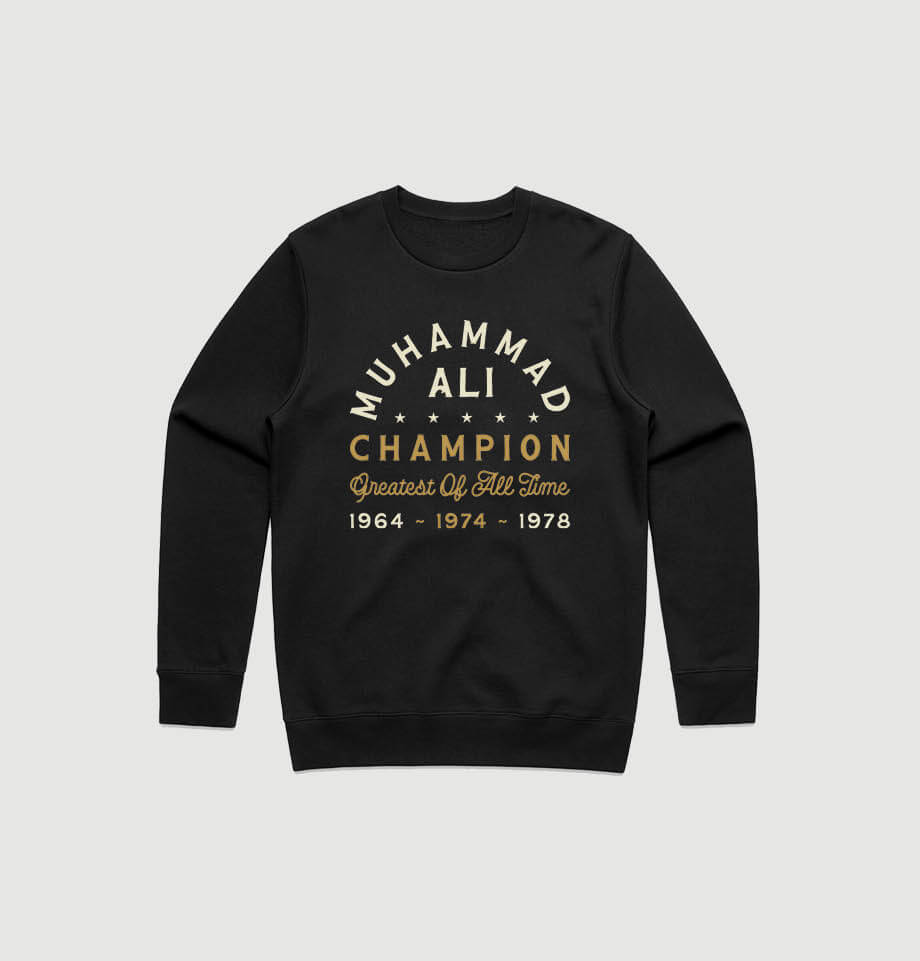 MA Champion GOAT 1964 Mens Crewneck Black