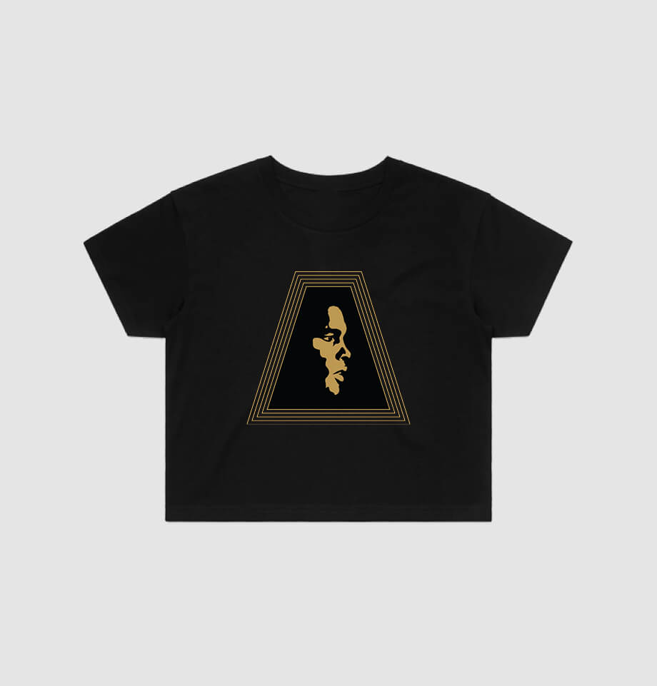 Muhammad Ali Profile Womens Crop T-shirt Black