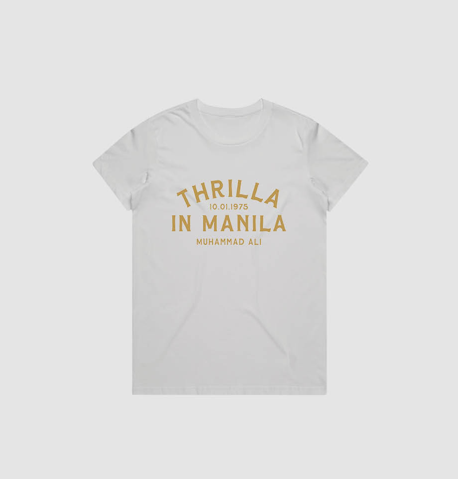 Thrilla in Manila Womens T-shirt White